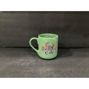 Vintage Rainforest Cafe CHA CHA The Tree Frog Green Coffee Mug Cup 16 Oz